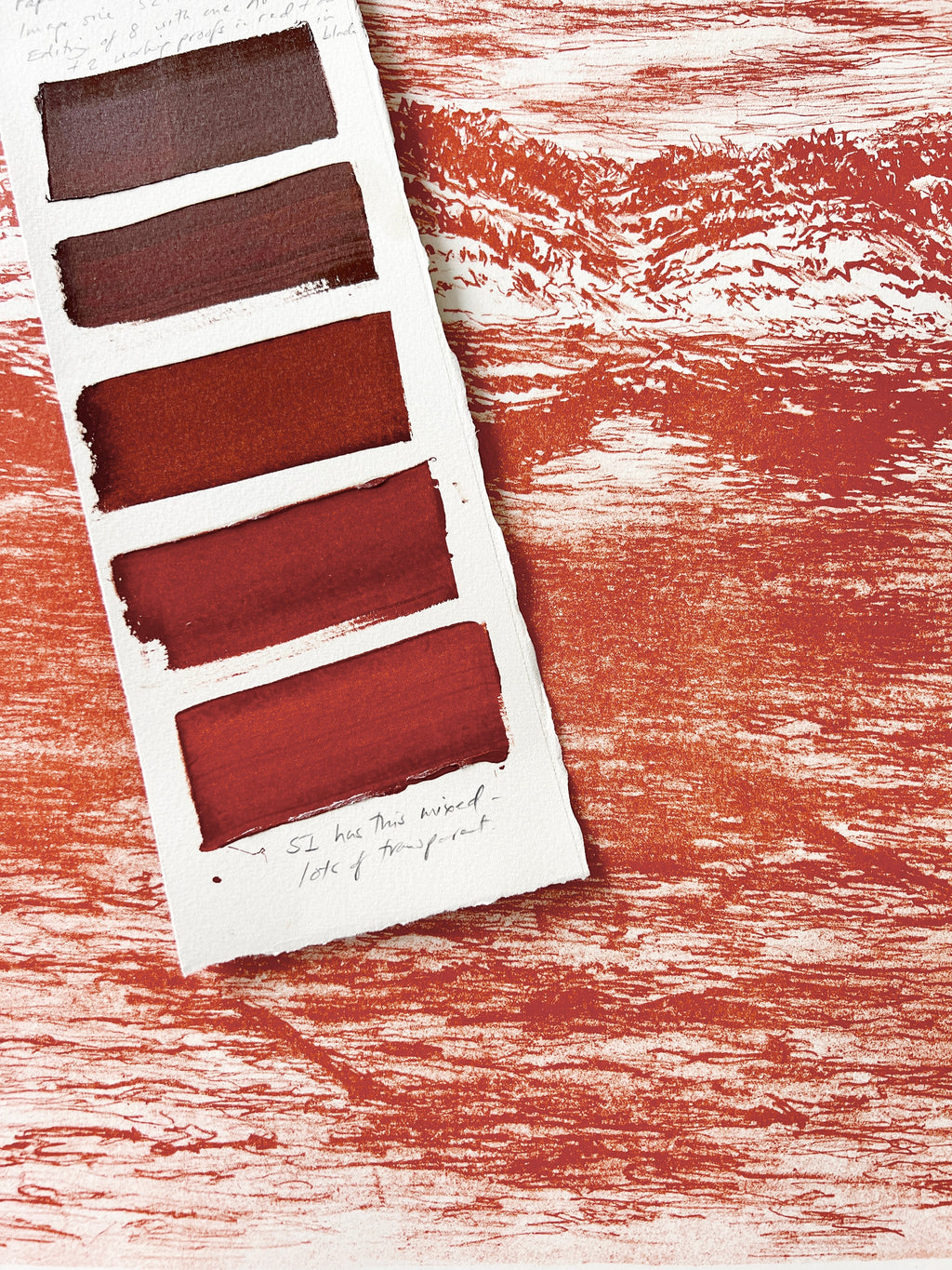 Littoral notes in red