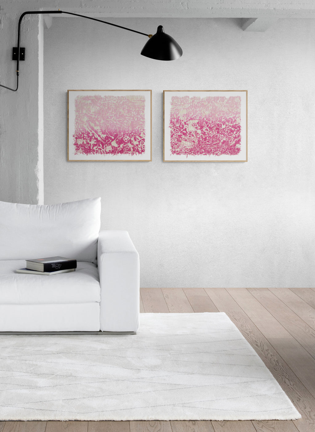 Of symbols and marks in magenta ombre