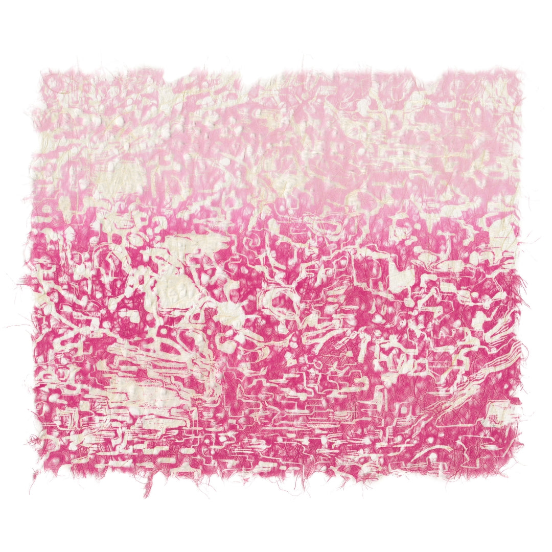 Of symbols and marks in magenta ombre